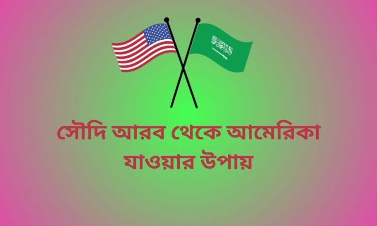 সৌদি আরব থেকে আমেরিকা যাওয়ার উপায়