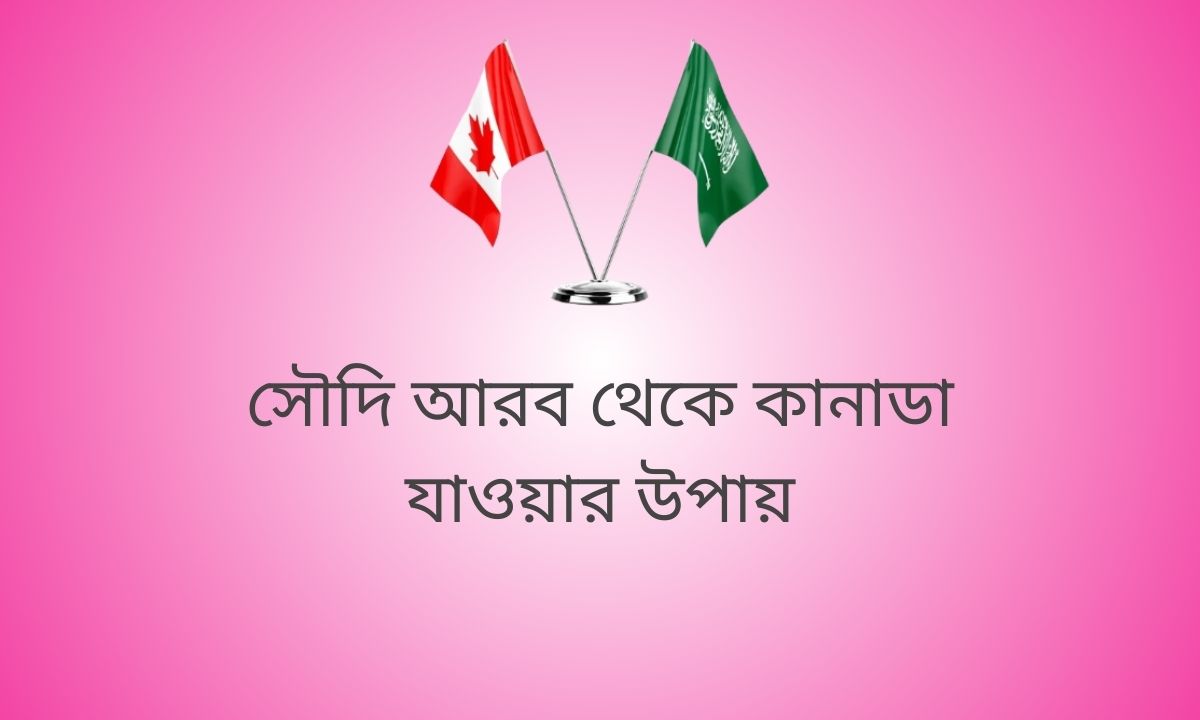 সৌদি আরব থেকে কানাডা যাওয়ার উপায়
